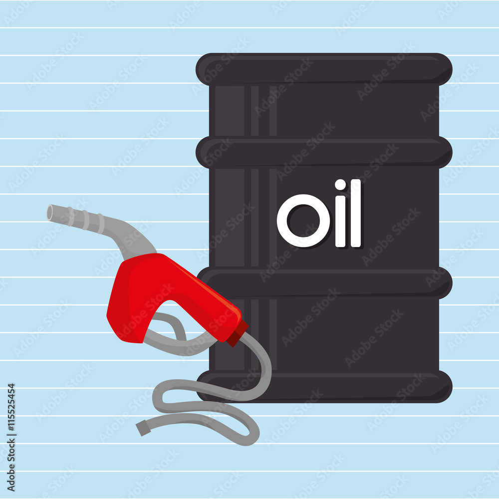 Sticker gasoline and oil isolated icon design, vector illustration graphic