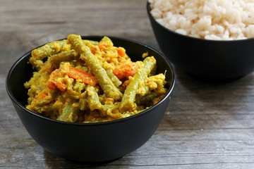 Aviyal - Mixed vegetable dish, selective focus