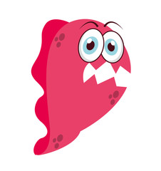 bacterium character isolated icon design
