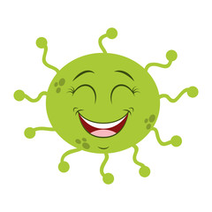 bacterium character isolated icon design