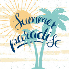 summer paradise vector card