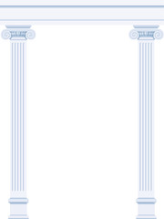 Classic antique portal with columns in vector graphics