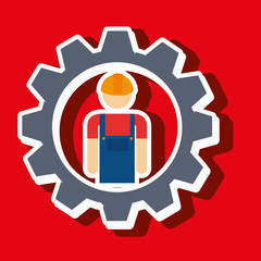 signal of worker isolated icon design, vector illustration  graphic 