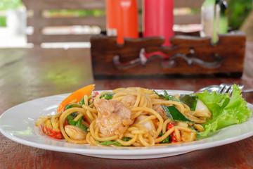 Spaghetti with pork.