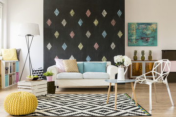 Living room with touch of creativity