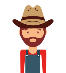 cowboy avatar isolated icon design