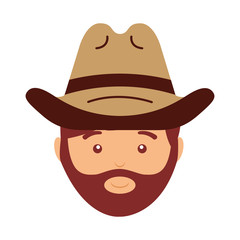cowboy avatar isolated icon design