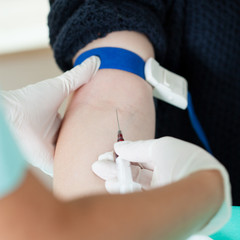 Taking blood sample