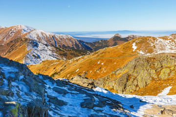 autumn mountain landscape, Red Peaks, Tatras Mountain