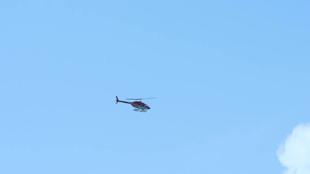 Stock video of  helicopter in flight
