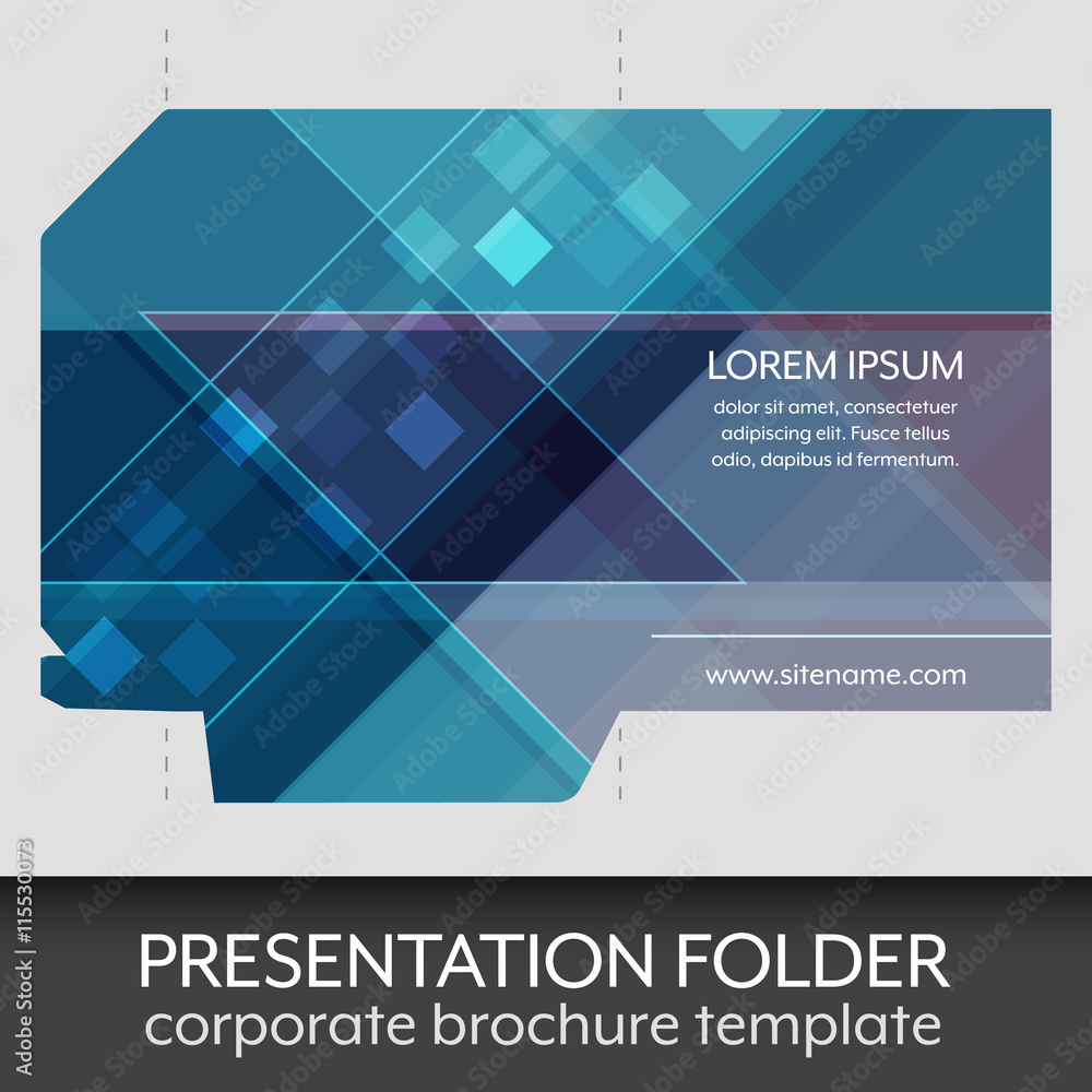 Poster presentation folder design template.