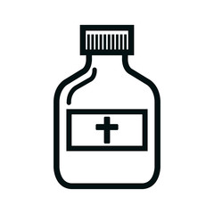 Medical healthcare isolated flat icon, vector illustration graphic.