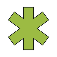 Medical healthcare isolated flat icon, vector illustration graphic design.