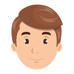 Fototapeta premium Young man face cartoon design, vector illustration graphic icon.