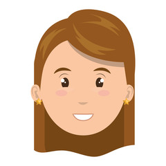 Fototapeta premium Young and beautiful woman cartoon face, vector illustration graphic design.