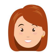 Young and beautiful woman cartoon face, vector illustration graphic design.