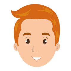 Young man face cartoon design, vector illustration graphic icon.