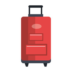 Suitcase bag travel isolated flat icon, vector illustration icon.