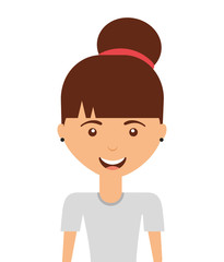woman avatar isolated icon design