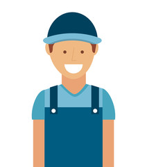 mechanic man isolated icon design