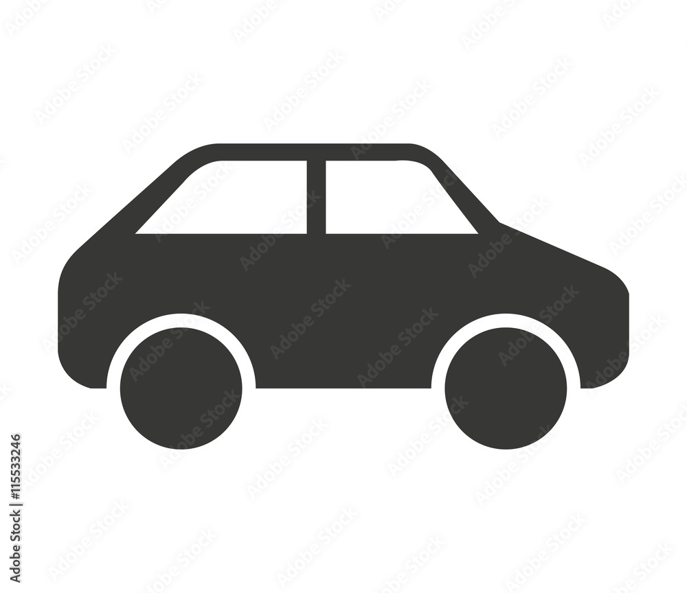 Sticker car vehicle isolated icon design