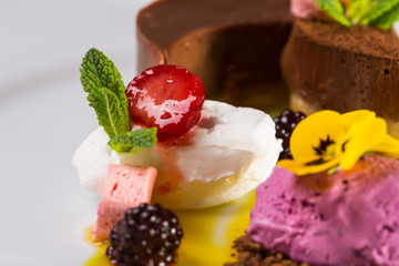 Ice cream and fruit sherbet