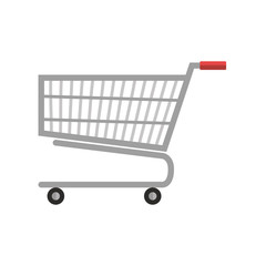 Shopping and commerce isolated flat icon, vector illustration graphic.