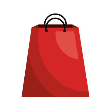 Shopping and commerce isolated flat icon, vector illustration graphic.