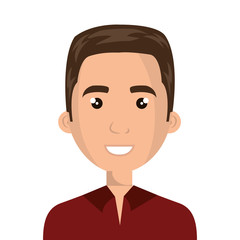 Young male cartoon design, vector illustration graphic icon.