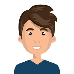 Young male with pompadour cartoon design, vector illustration graphic icon.