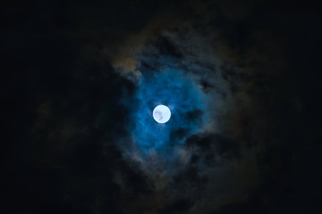 Fototapeta na wymiar moon in the cloud