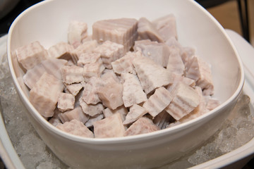 taro boil on white dish