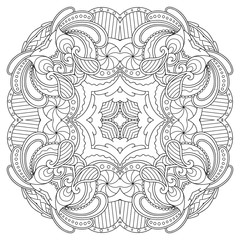 Fototapeta premium Black and white mandala.
