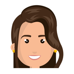 Young and beautiful woman with hair pompadour cartoon design, vector illustration graphic design.