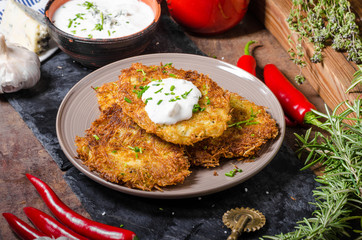 Fried potato pancakes