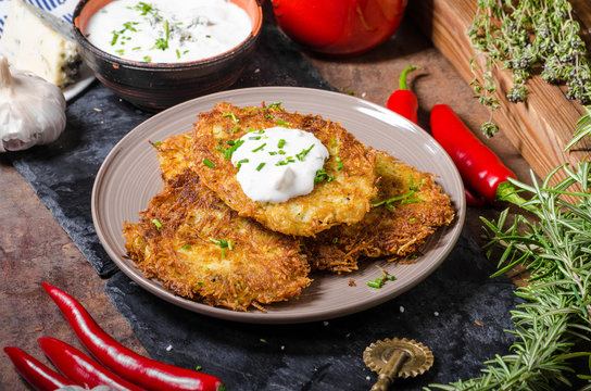 Fried potato pancakes