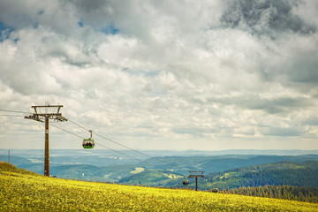 .Cable car in the city Feldberg.Black Forest.Germany.