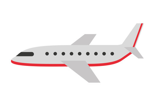 Fototapeta sylwetka samolotu na białym tle ikona designu