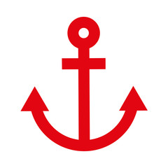 anchor red isolated icon design