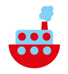 boat toy isolated icon design