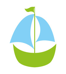 boat toy isolated icon design