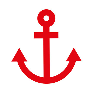 anchor red isolated icon design