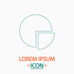 Pie chart computer symbol