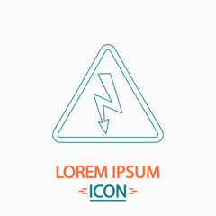 High voltage computer symbol