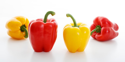 peppers on white background
