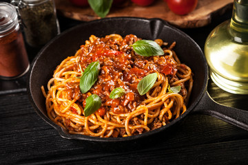 Traditional spaghetti bolognese