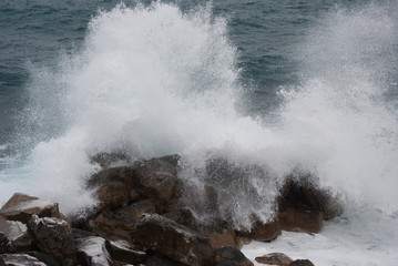 Coastline of Cinque Terre National Park in Liguria Italy