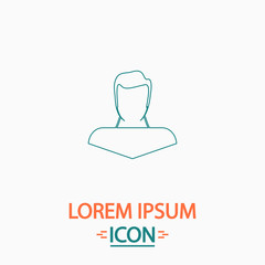 Boy head computer symbol