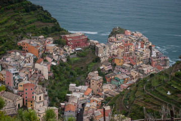 Fototapeta premium Coastline of Cinque Terre National Park in Liguria Italy