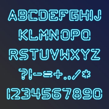 Blue Neon Font